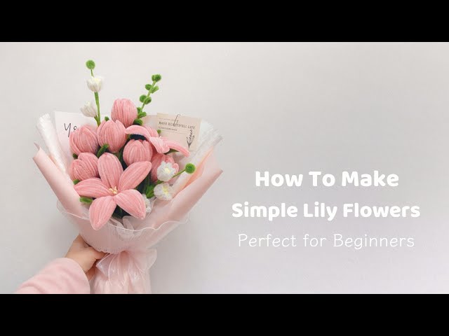 DIY Lily Flower | how to make beautiful lily flowers with pipe cleaners | easy lily flower craft