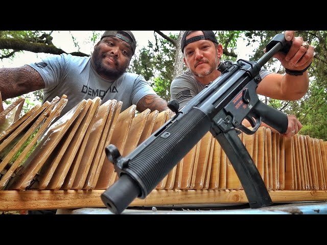 Suppressed MP5 Shooting Cutting Boards!!!