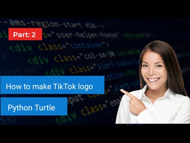Python Turtle - TikTok logo tutorial #animation  #tiktok  #pythonturtle