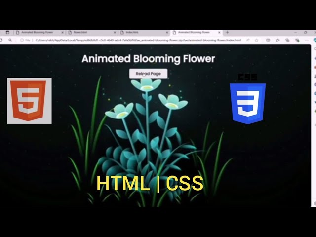 Beautiful Flowers Projects by using HTML, CSS and Javascript..