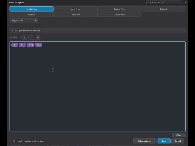 Bind Mouse + Keyboard on One Azeron Button
