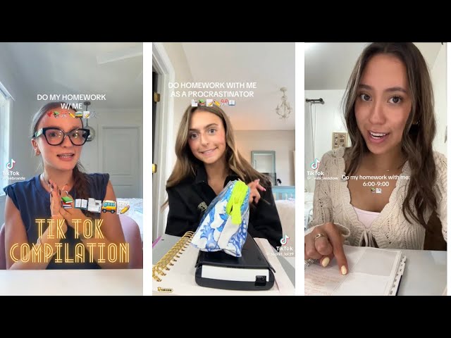 ✨📚TIK TOK COMPILATION-DO A HOMEWORK W/ ME🚌✏️📝