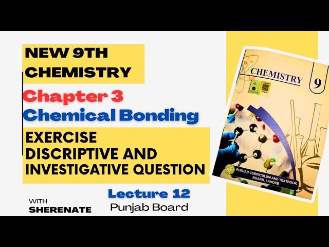 9th class Chemistry New book 2025 || Descriptive question || Investigative question || lecture 12