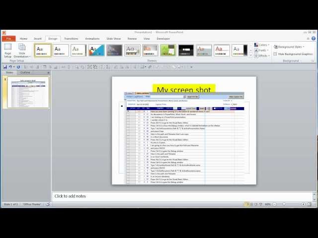 Apply Theme from Another Presentation in Microsoft PowerPoint to Document Screenshots