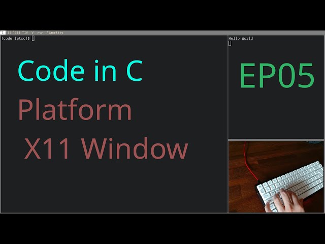 ASMR Code in C - Platform X11 Window (EP05)