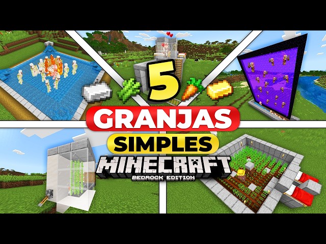 5 SIMPLE Farms You NEED to Start a Minecraft Bedrock Survival 26.2+