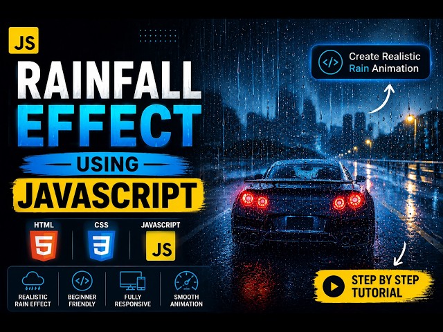 Create raindrop falling effect using js/Javascript