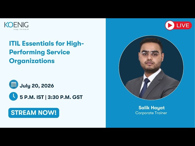 ITIL Essentials for High-Performing Service Organizations