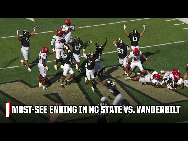 A MUSIC CITY MIRACLE! 😱 Vanderbilt STUNS NC State with last-second fumble return touchdown 🎬