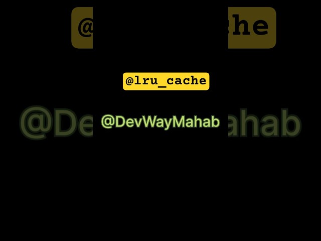 Stop repeating expensive function calls Here’s the fix. #python #devwaymahab