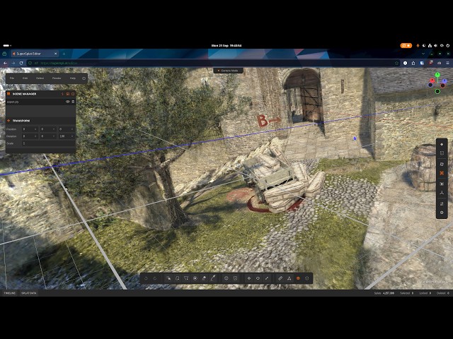 Making Gaussian Splats from Counterstrike 2: Cobblestone and Overwatch "2" Maps (colmap + brush)