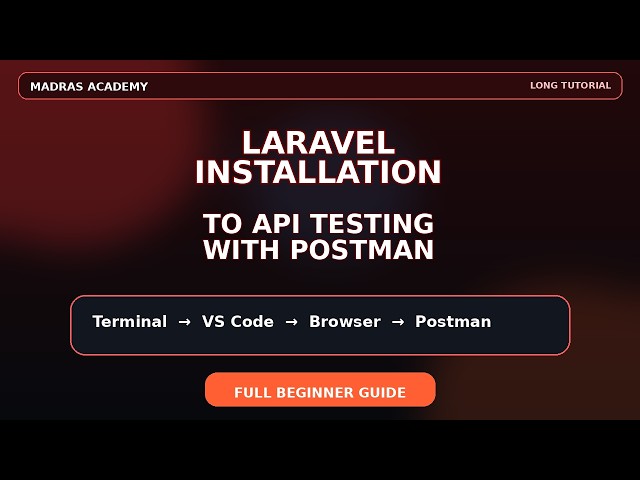 Laravel Installation to API Testing with Postman | Beginner Tutorial