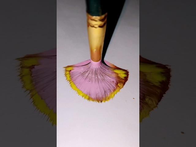 Super Relaxing Art 🌈🔥😱 | One Stroke Painting #shorts #art #trending #painting #satisfying #viral