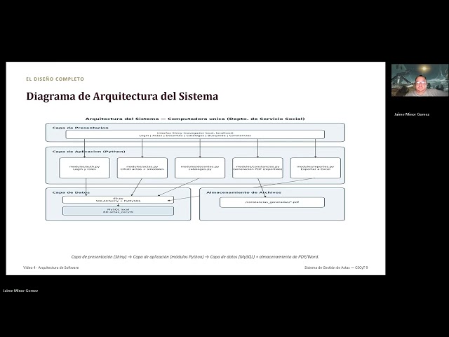 Arquitectura en capas de una app de escritorio en 4 capas | Serie Actas