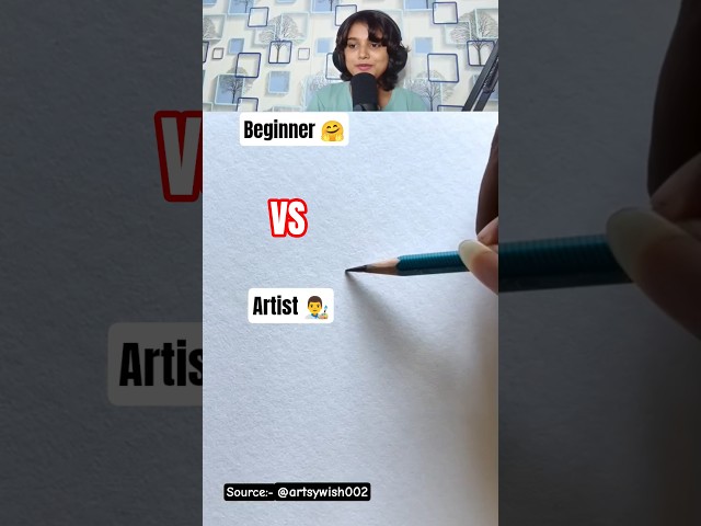 Beginner 🤗 VS Artist 👨‍🎨 #arttutorial #challenge #reaction
