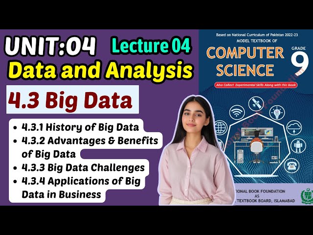 Big Data  | Chapter 4 Data & Analysis | Class 9 Computer Science Federal Board New Book 2025 NBF