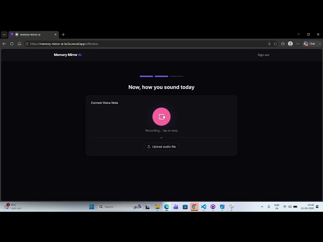 Memory Mirror AI | Voice-Powered Reflection & Personal Growth Platform
