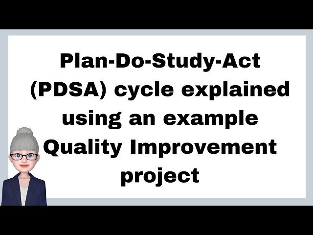 Plan-Do-Study-Act (PDSA) cycle explained using an example quality improvement project