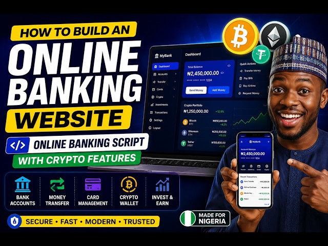 How to build an online banking website online banking script with crypto features
