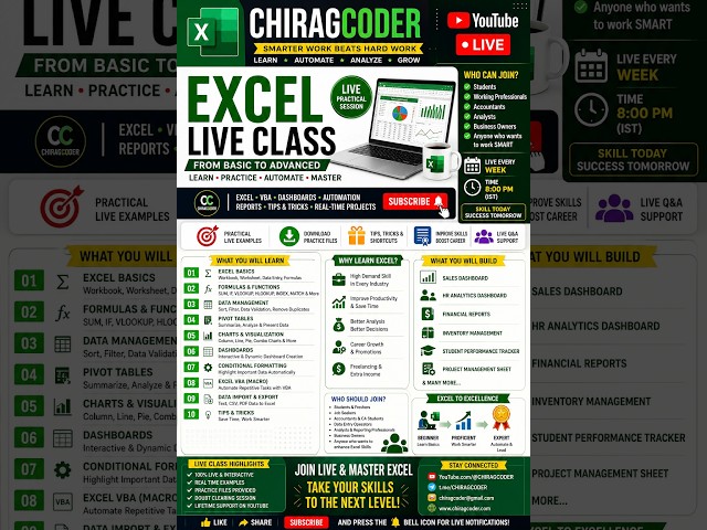 Live- Excel /VBA Class
