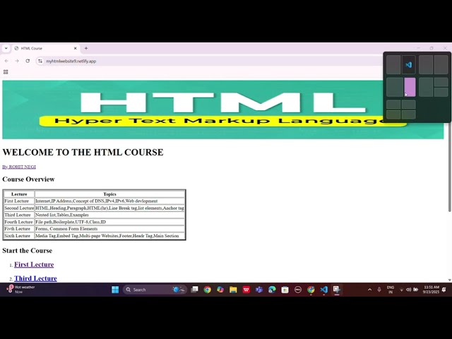 How I Made Website Using HTML | My First Project  #coderarmy #html #webdevelopment @Rohit_Negi