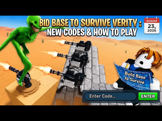 NEW CODES & HOW TO PLAY BUILD BASE TO SURVIVE! | Roblox (August 23, 2026)