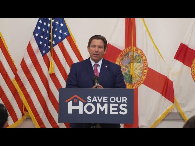 Governor DeSantis Calls for Special Session on Property Tax Relief