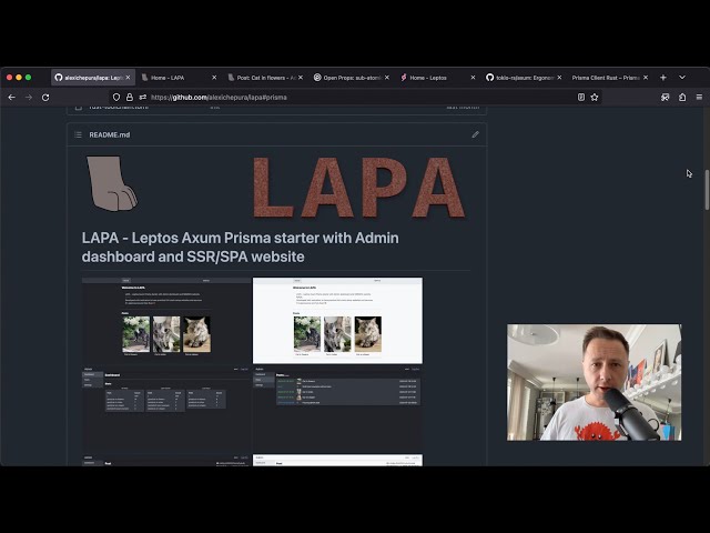 LAPA - Leptos Axum Prisma template with Admin dashboard and SSR/SPA website. 100% Rust.