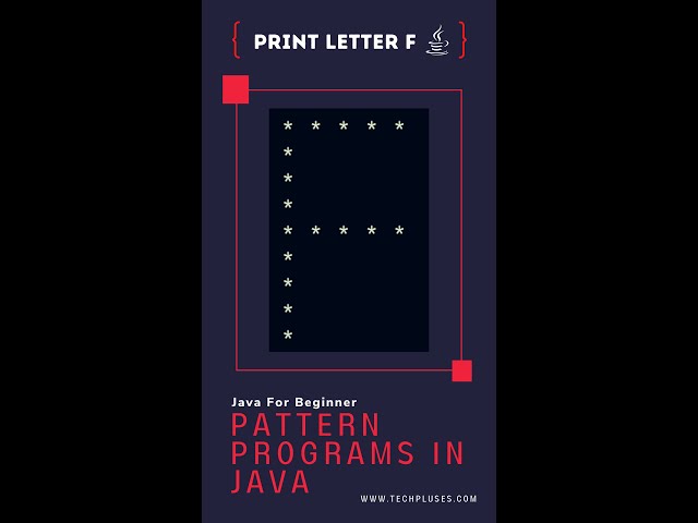 Print Alphabet F In Java #Shorts #Coding