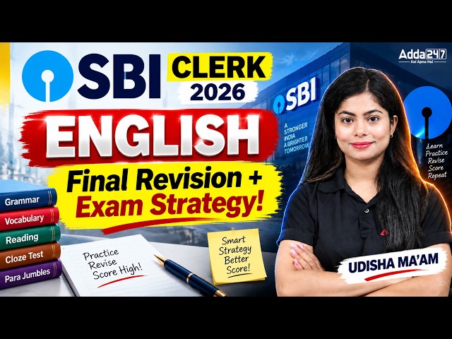 SBI Clerk 2026 English Preparation | Last Minute Revision Strategy | Udisha Ma’am