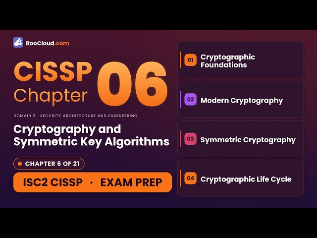 CISSP Chapter 6: Cryptography & Symmetric Key Algorithms (1-Hour Course) | RooCloud