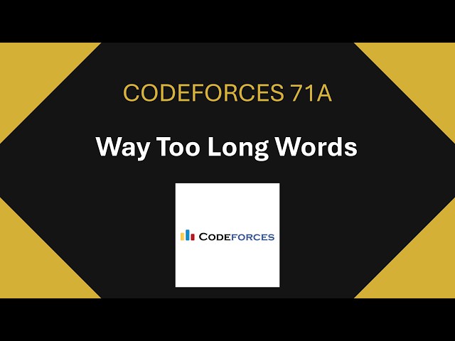 Codeforces 71A | Python | Cpp solution (English)