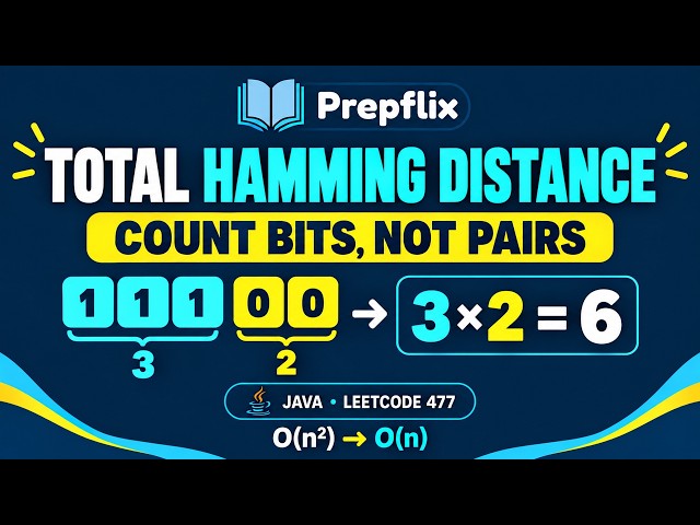 Total Hamming Distance in Java | Bit Contributions & Proof | LeetCode 477 | Prepflix