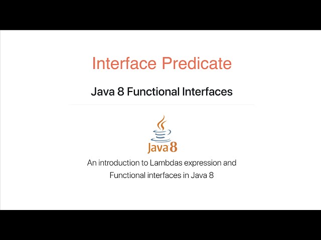 Java 8 Predicate Interface