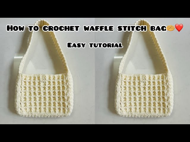 Make this cute crochet waffle stitch bag | Easy tutorial | viral & trending crochet idea
