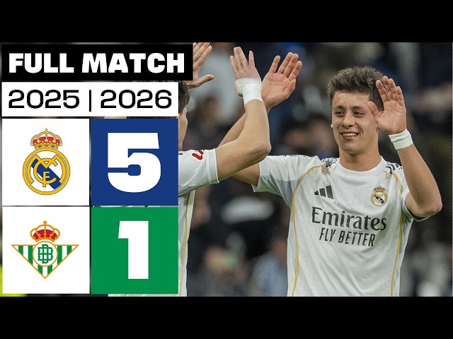 Real Madrid 5 - 1 Real Betis 2025/26 PARTIDO COMPLETO