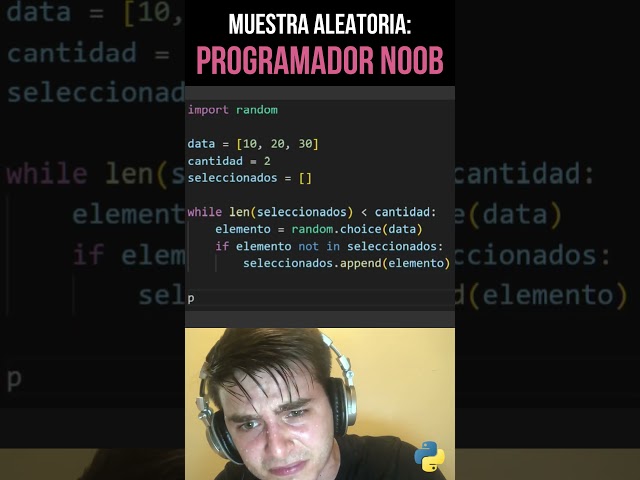 Seleccionar elementos aleatorios en Python: Método largo vs Solución Pro con sample