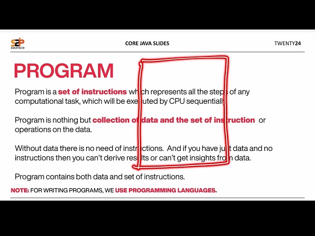 What is a Program & Why Should We Write It? | Programming Fundamentals | Java Basics | S2P