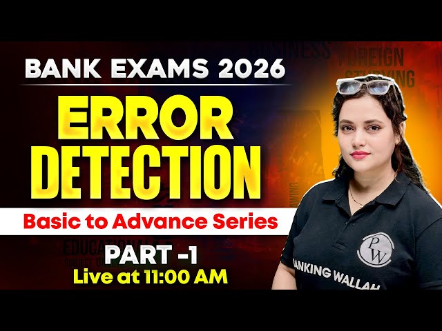 Bank Exam 2026 | Error Detection for Banking Exam | English for Bank Exams | by Rupam Ma'am #1