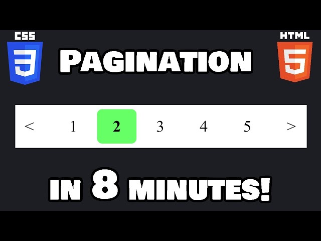 Learn CSS pagination in 8 minutes! 🕮