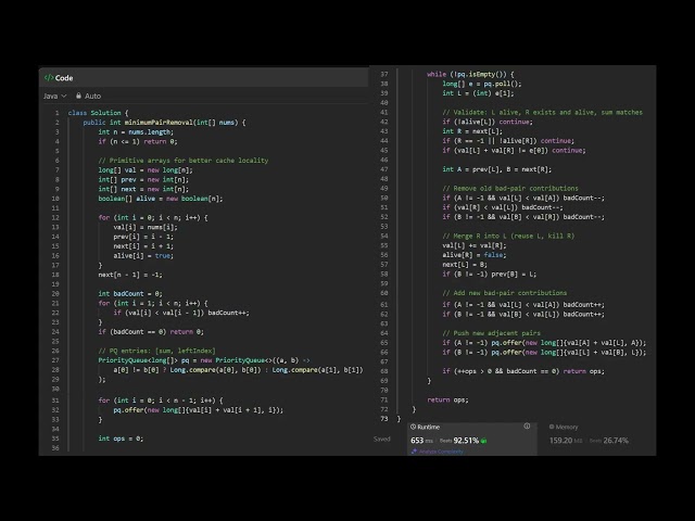3510 Minimum Pair Removal to Sort Array II