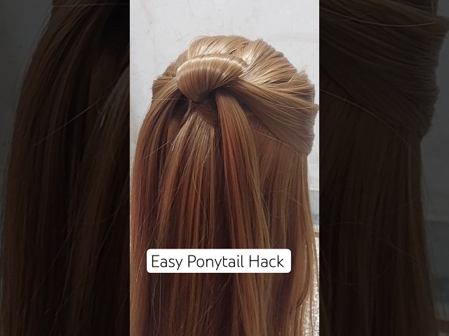 Easy Ponytail Hairstyle Hack #shorts #viralvideo #youtubeshorts #shortsvideo #ponytail #trending