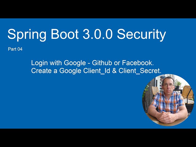 Spring Boot 3.0.0 Security (part 04 A) Single-Sign On Spring Boot tutorial