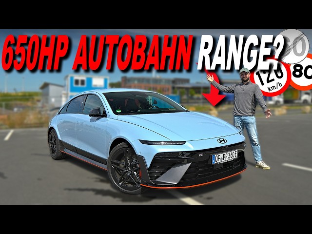 Hyundai Ioniq 6 N | Range Test 100km/h vs 120km/h vs 140km/h vs Top Speed | Autobahn