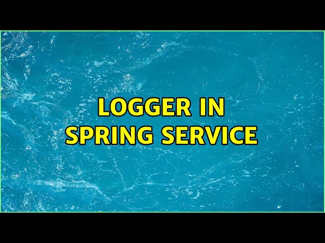 Logger in Spring service