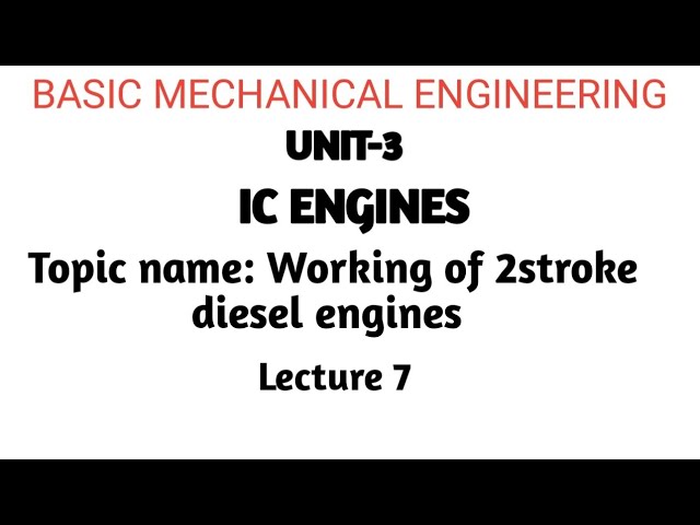 working of 2stroke diesel engines @mechanical engineering smart library ll