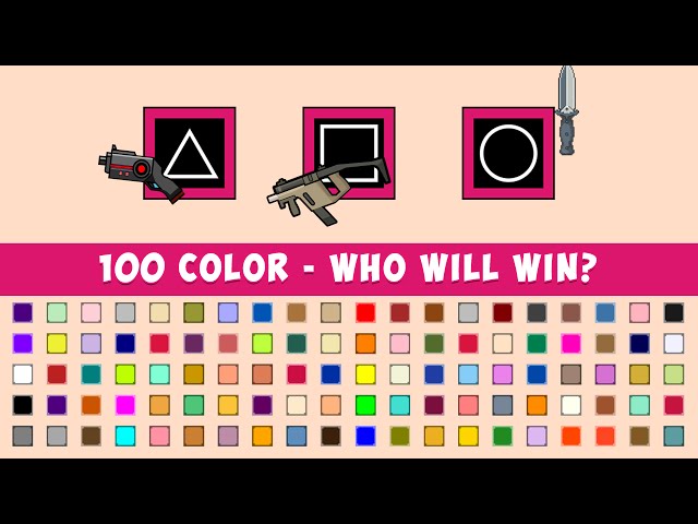 100 Colors Race - Square League x Squid Game!