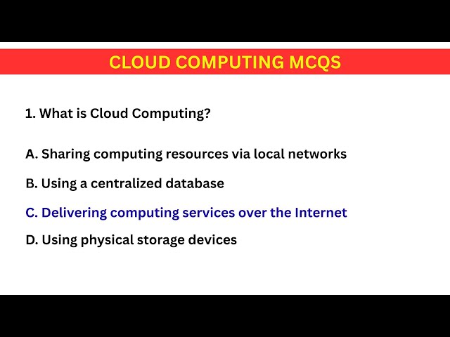 Top 30 Cloud Computing MCQs with Answers | Test Your Cloud Knowledge ☁️🧠
