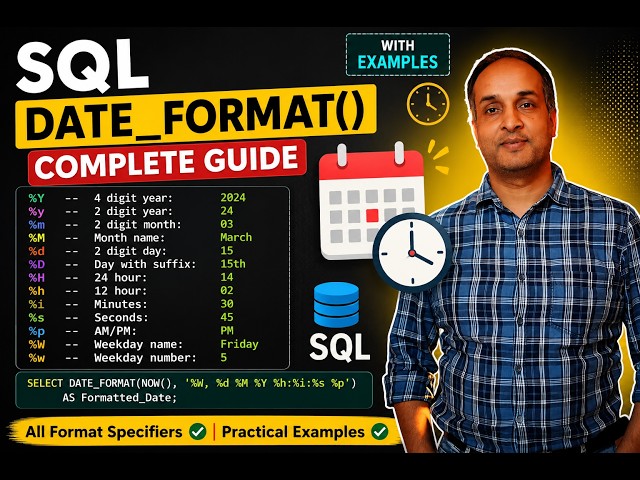 Format Any Date in SQL | DATE_FORMAT