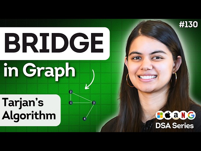 Bridge in Graph using Tarjan's Algorithm | Critical Connections